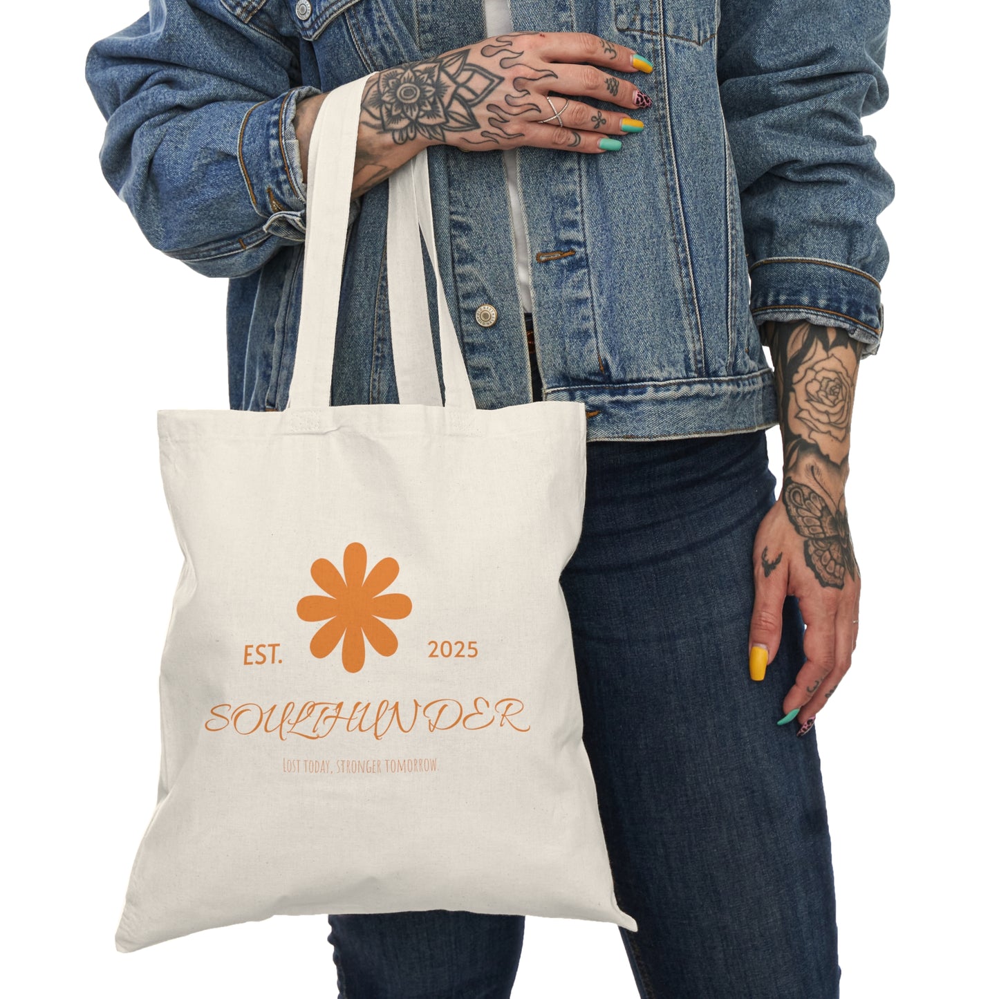 Organic Flower Tote Bag, Eco-Friendly Shopping Bag, Gift for Nature Lovers, Reusable Grocery Bag, Minimalist Style