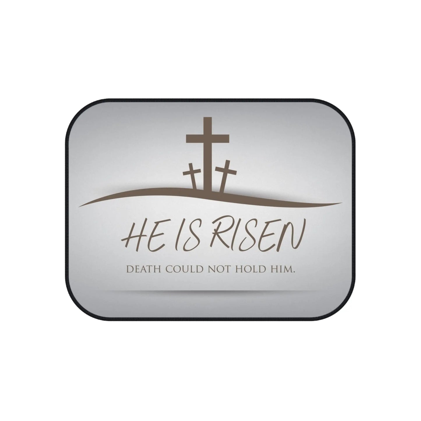Faith-Inspired Car Mats | Easter Decor, Christian Gift, Religious Auto Accessories, 'He Is Risen' Design