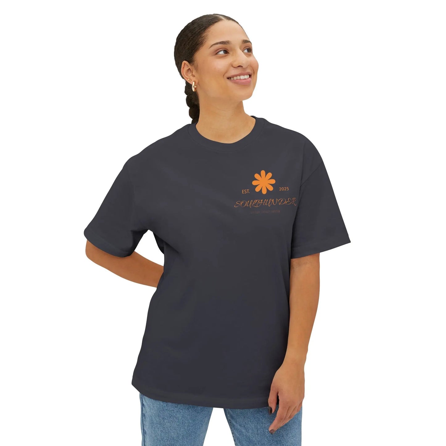 Soul Thunder Unisex Oversized Boxy Tee, Relaxed Fit Tee, Casual Graphic Tee, Oversized T-Shirt, Unique Gift for Him/Her