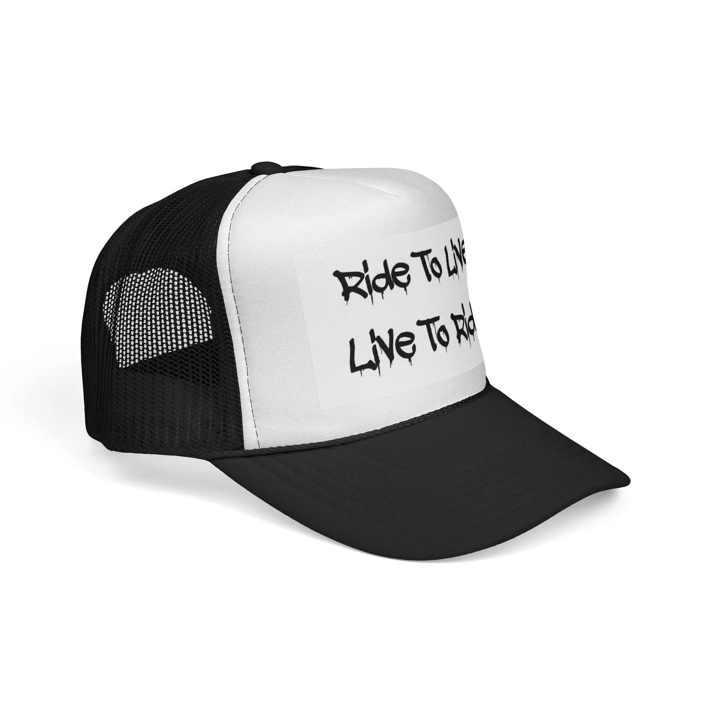 Ride To Live Trucker Cap, Perfect for Bikers, Outdoor Adventures, Gifts for Riders, Casual Wear, Adjustable Women's Men's Hat