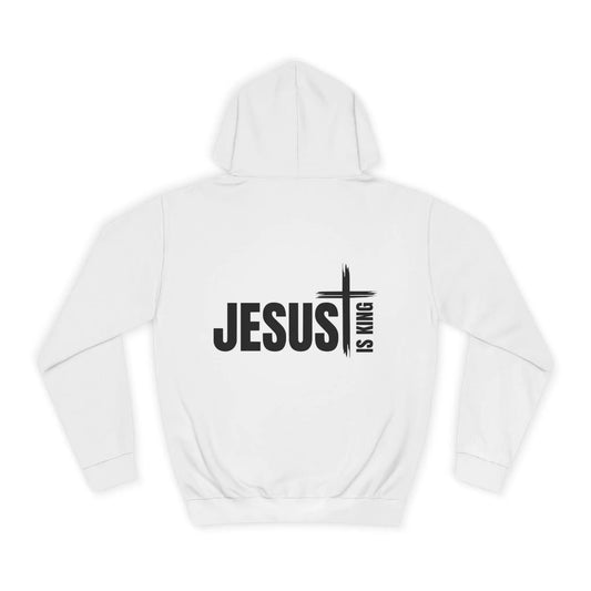 Inspirational College Hoodie, Christian Sweatshirt, Unisex Faith Apparel, Jesus Is King Hoodie, Religious Gift for Students