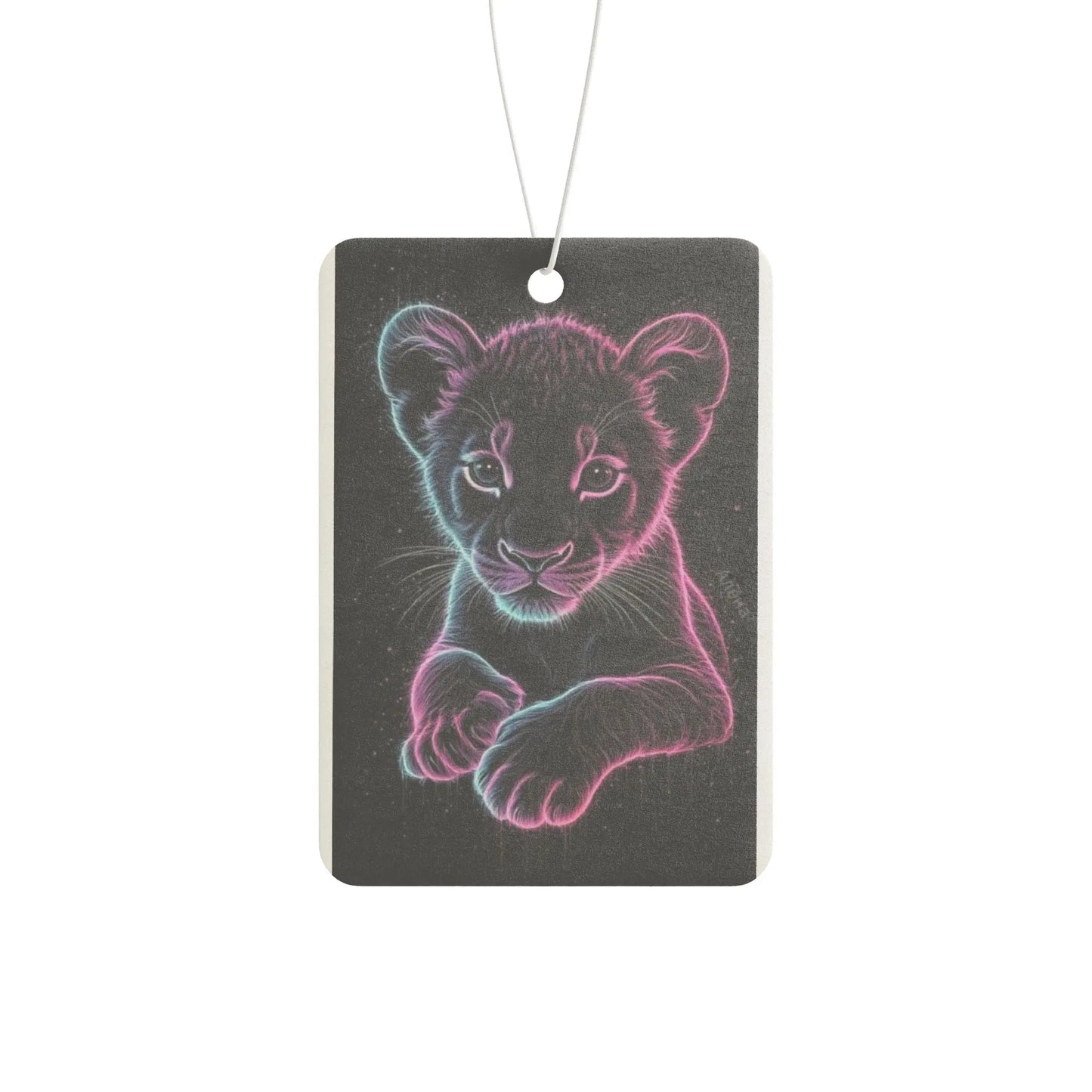Neon Lion Car Air Freshener, Cute Animal Decor, Unique Gift, Auto Accessories, Car Fragrance, Jungle Theme Home