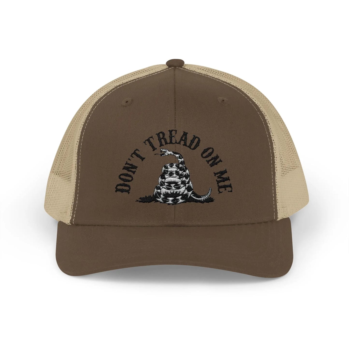 Patriotic Snapback Trucker Cap, Casual Hat for Outdoor Events, Gifts for Veterans, USA Pride, Don't Tread on Me Design