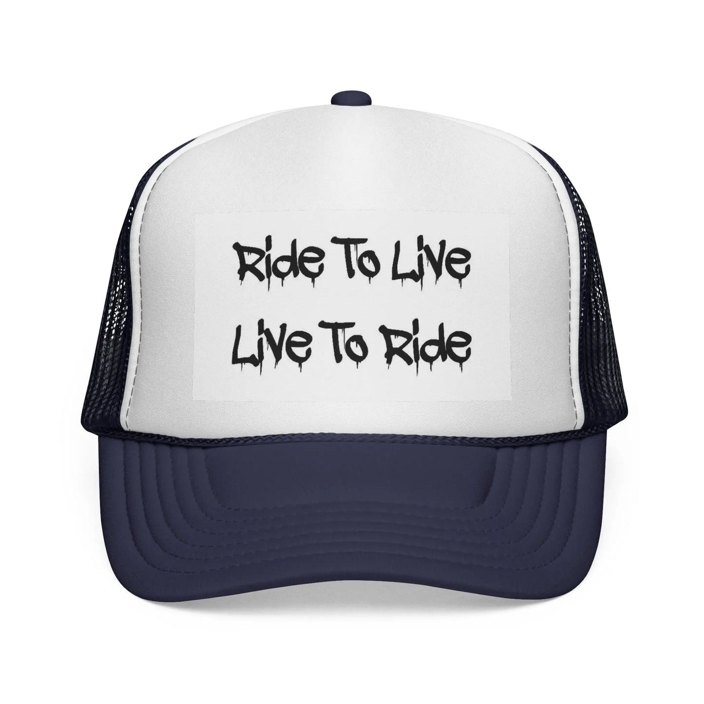 Ride To Live Trucker Cap, Perfect for Bikers, Outdoor Adventures, Gifts for Riders, Casual Wear, Adjustable Women's Men's Hat
