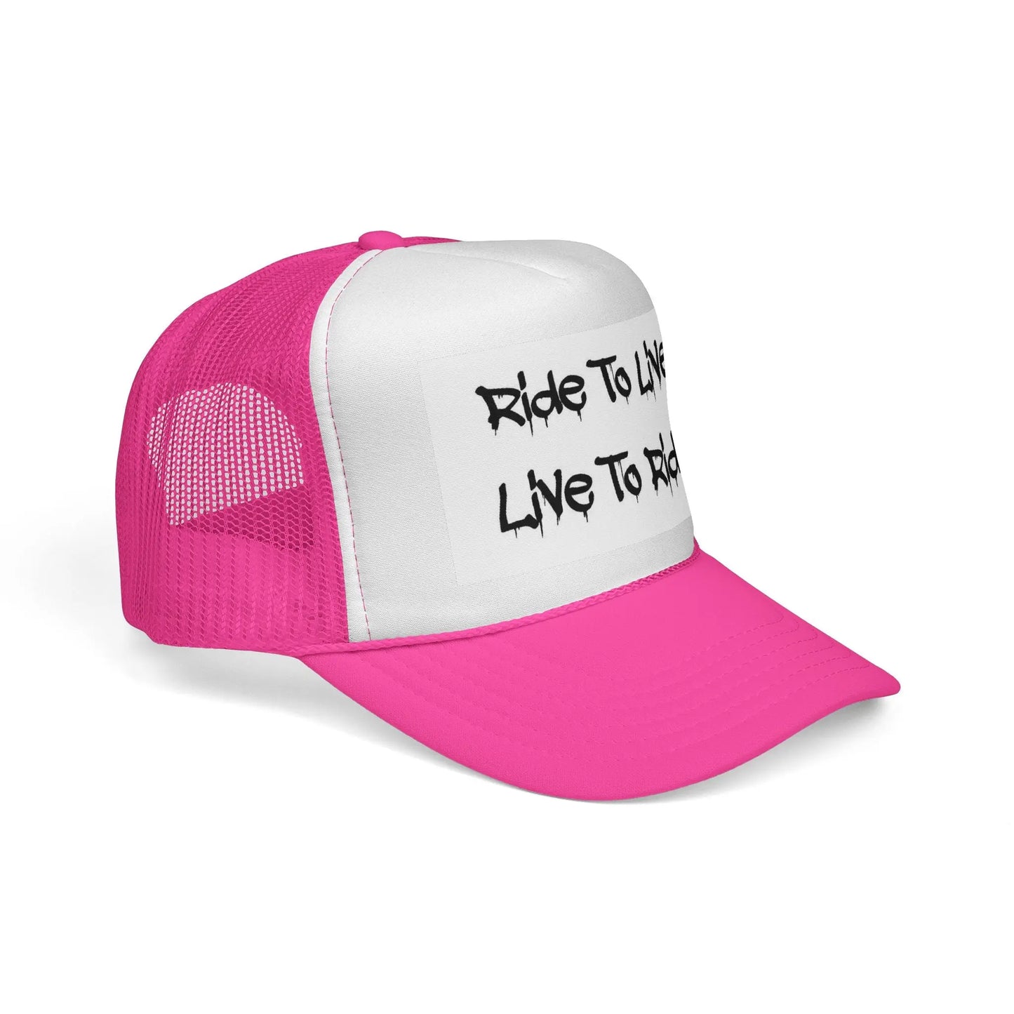 Ride To Live Trucker Cap, Perfect for Bikers, Outdoor Adventures, Gifts for Riders, Casual Wear, Adjustable Women's Men's Hat