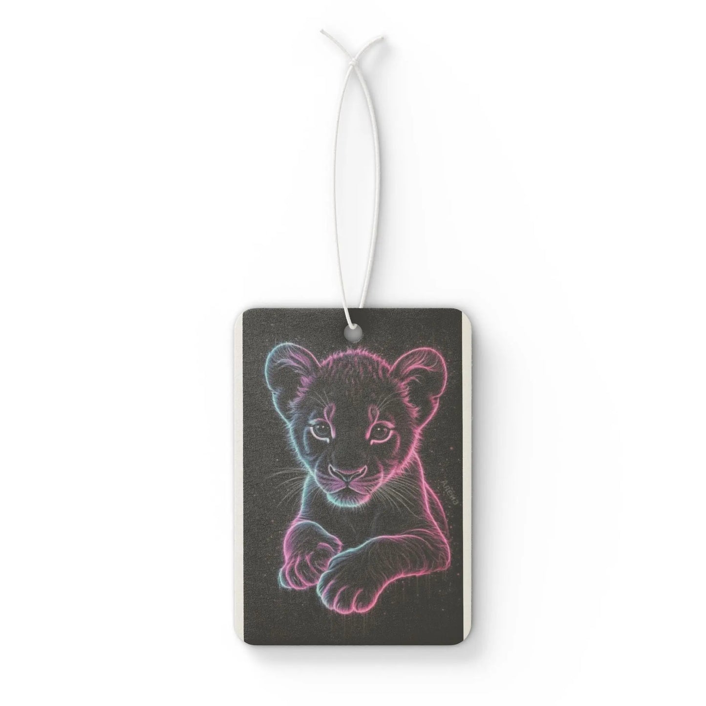 Neon Lion Car Air Freshener, Cute Animal Decor, Unique Gift, Auto Accessories, Car Fragrance, Jungle Theme Home