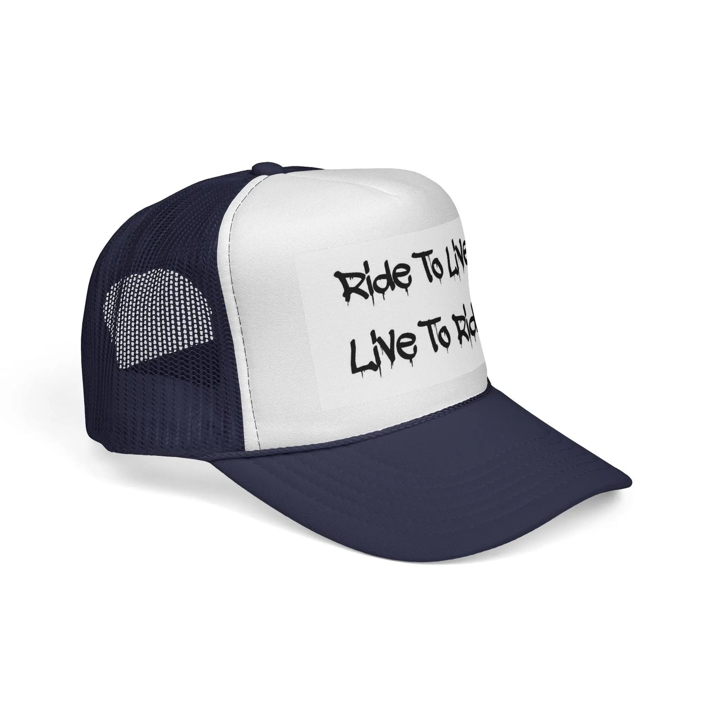 Ride To Live Trucker Cap, Perfect for Bikers, Outdoor Adventures, Gifts for Riders, Casual Wear, Adjustable Women's Men's Hat