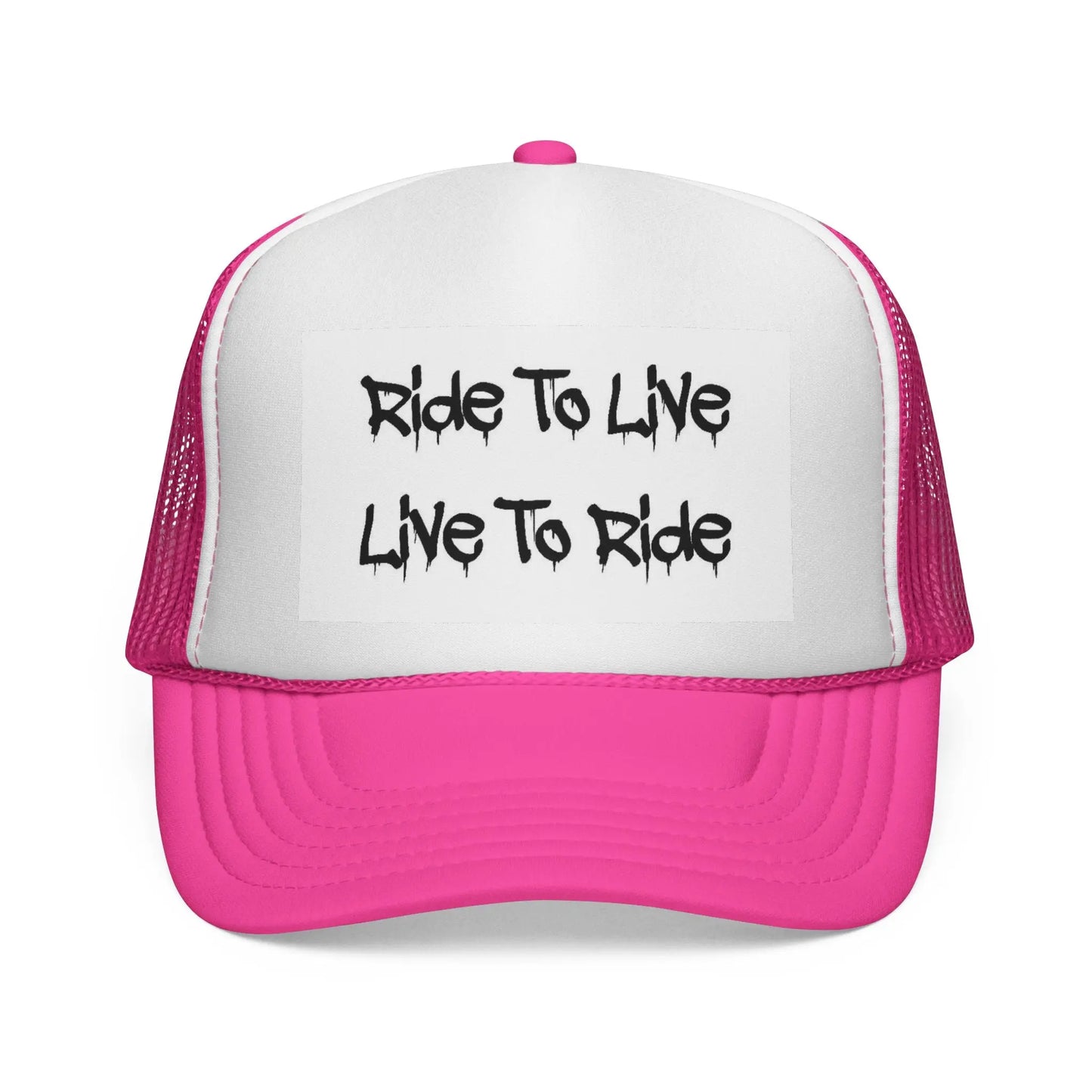 Ride To Live Trucker Cap, Perfect for Bikers, Outdoor Adventures, Gifts for Riders, Casual Wear, Adjustable Women's Men's Hat