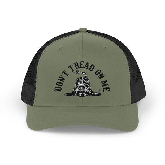 Patriotic Snapback Trucker Cap, Casual Hat for Outdoor Events, Gifts for Veterans, USA Pride, Don't Tread on Me Design