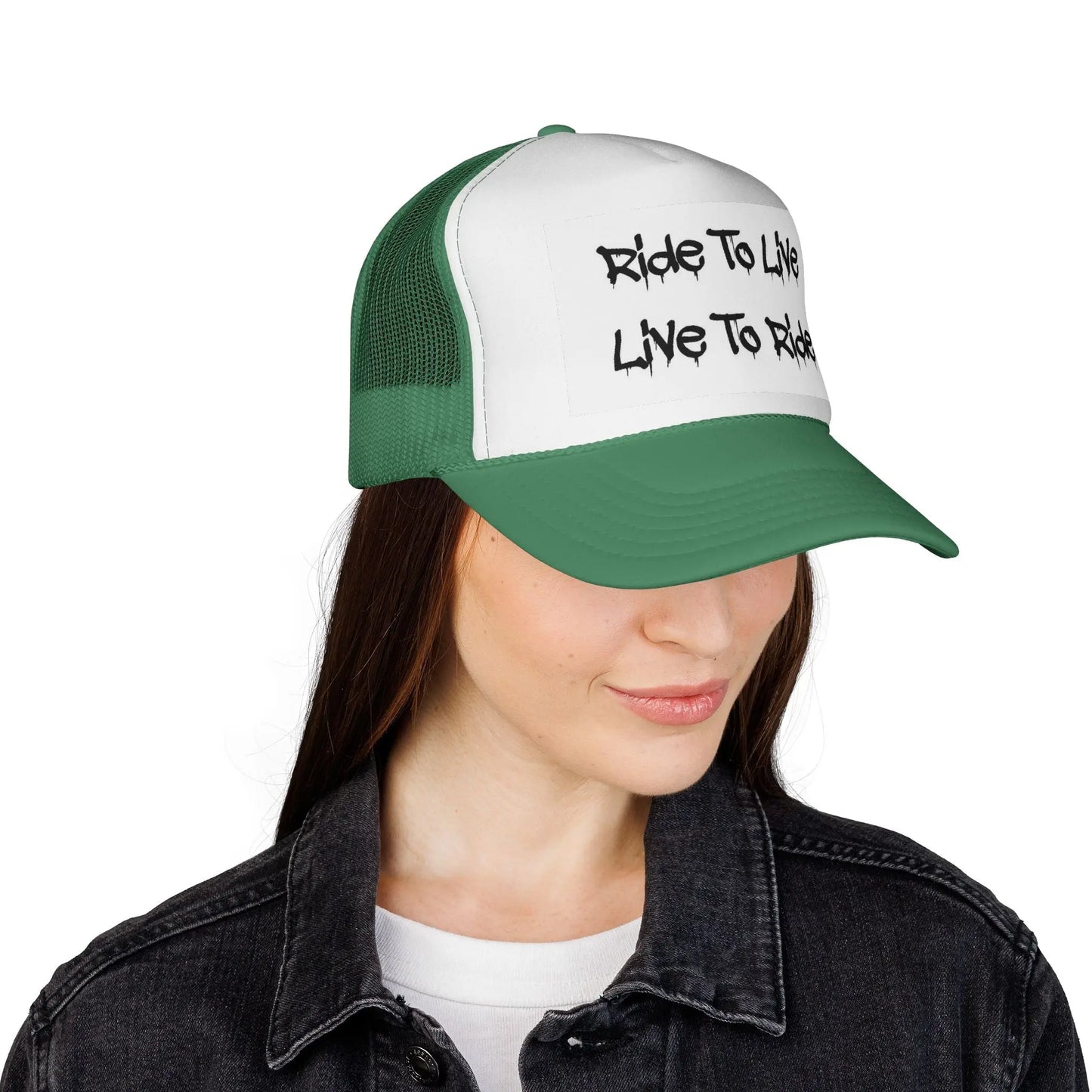 Ride To Live Trucker Cap, Perfect for Bikers, Outdoor Adventures, Gifts for Riders, Casual Wear, Adjustable Women's Men's Hat