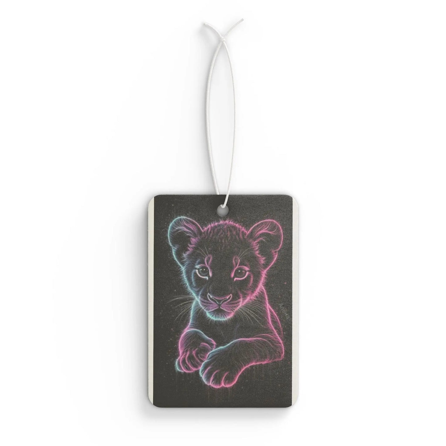 Neon Lion Car Air Freshener, Cute Animal Decor, Unique Gift, Auto Accessories, Car Fragrance, Jungle Theme Home