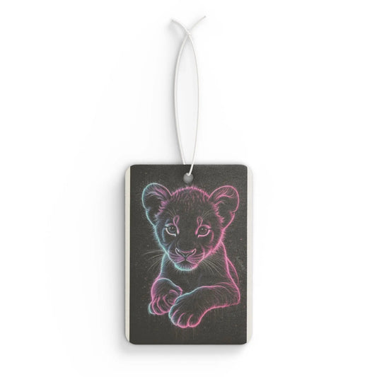 Neon Lion Car Air Freshener, Cute Animal Decor, Unique Gift, Auto Accessories, Car Fragrance, Jungle Theme Home